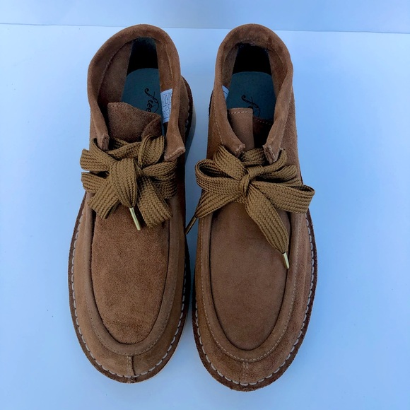 Free People Tan Brown Ashton Moccasin Chukka Ankle Lace Up Boot EU 41 - Picture 3 of 13